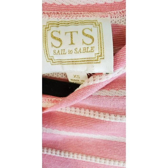 Sail to Sable Women's Pink Short Sleeve Knit Jetting to Jetties Dress Size XS - Picture 3 of 3